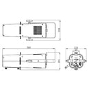 Briteq - Very compact 3200 K white LED profile, 4 blades, 25° - 50° zoom