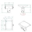 Flangia per utilizzo su soffitti inclinati per supporti professionali "Arakno" (bianco)