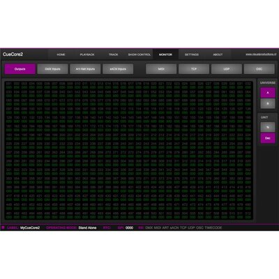 Visual Productions - CueCore2 - Multi-protocol architectural lighting controller, 2 x DMX-512 universes
