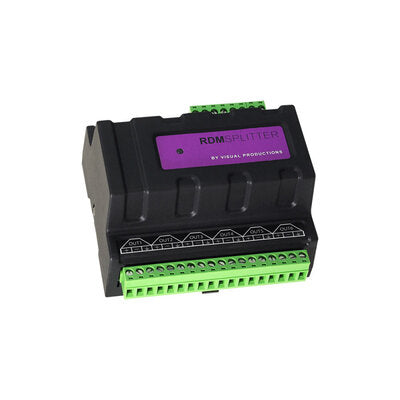 Visual Productions - RdmSplitter Terminal - DMX / RDM splitter / booster, DIN rail mounted