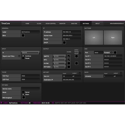 Visual Productions - TimeCore - Time Code generator, converter and display