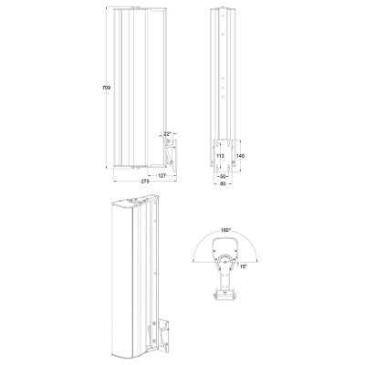 Audiophony - iLINE83sup  - Wall bracket for iLINE83 column