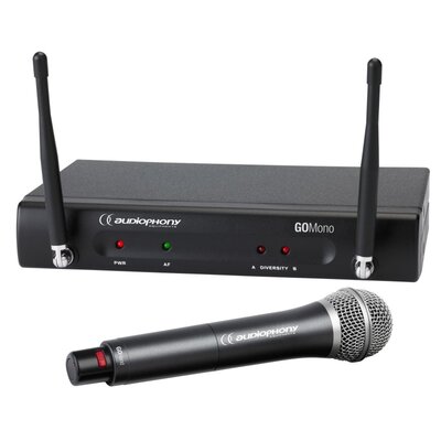 Audiophony - Pack GOHand-F8  - 1 GO Mono receiver + 1 GO Hand handheld transmitter, 16 UHF frequencies, 823 - 832 and 863 - 865 MHz