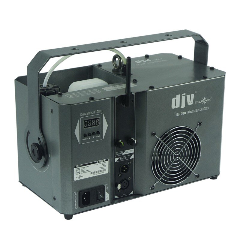 DJV by DJ Power - DJ-700 - Mini haze machine, new and fast heater, 3 L fluid tank, 12.5 h on full output, DMX control