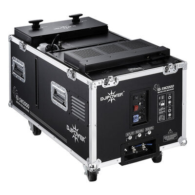 DJ Power - X-SW2000 - Water-fog machine integrated in a flight case, 2000 W, drain holes design for both water tank and fluid tank