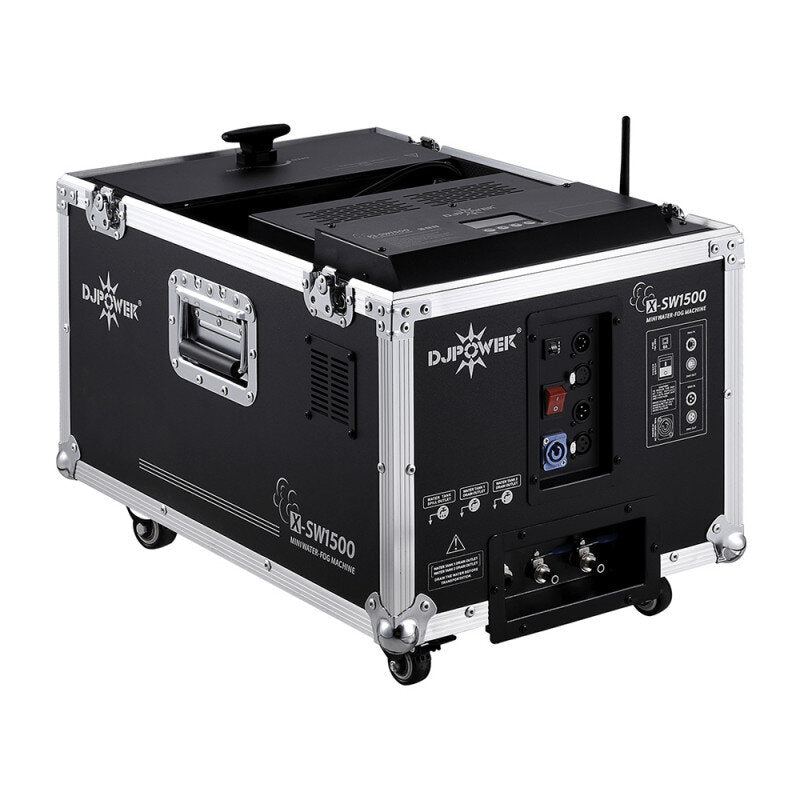 DJ Power - X-SW1500 - Compact size water-fog machine integrated in a flight case, drain holes design for both water / fluid tank