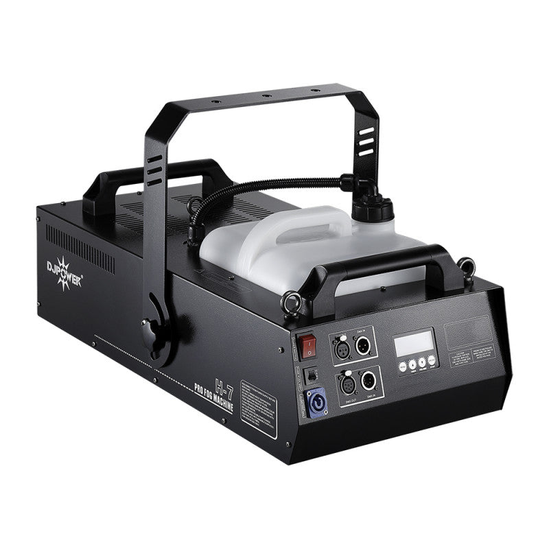 DJ Power - H-7 - Professional fog machine, enormous output of 40,000 cuft/min, LCD + wireless + DMX control