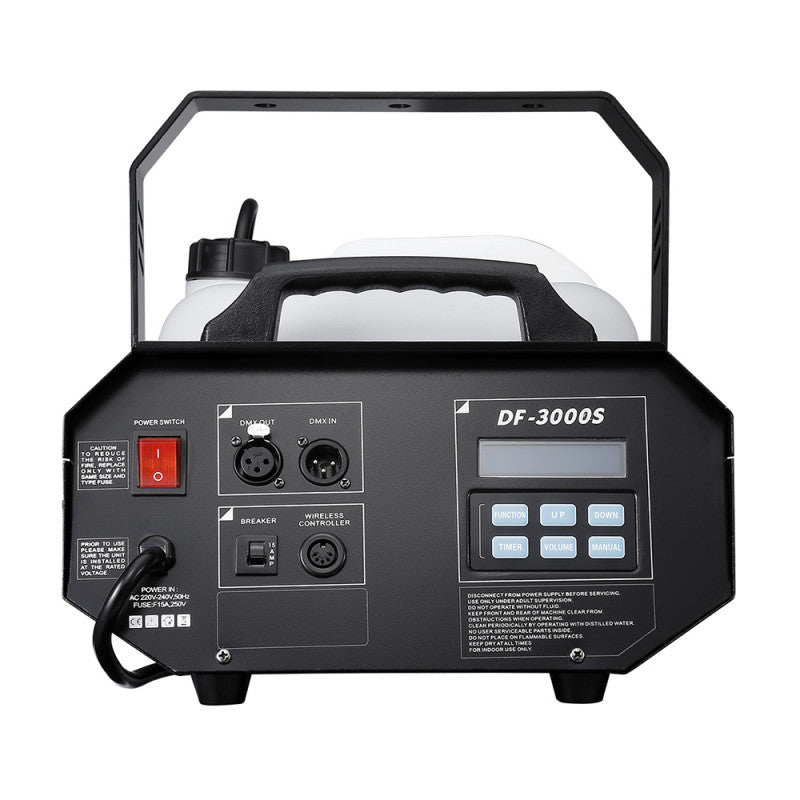 DJ Power - DF-3000S - Fog machine, enormous fog output of 35,000 cuft/min, electronic temperature control system