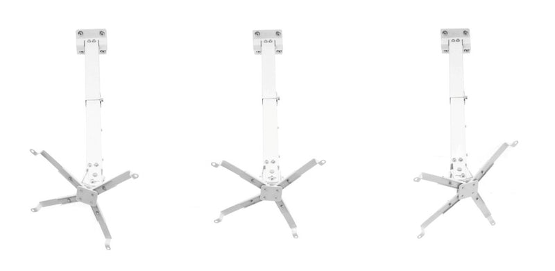 Supporto a soffitto per videoproiettore "Slim", universale, regolabile da 42/65cm (bianco)