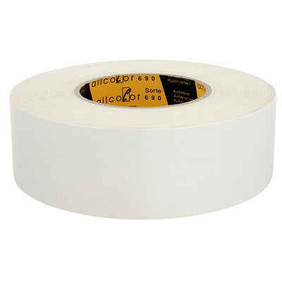 Allcolor - Gaffer Tape 690-50 white  - High-quality PE-coated cloth tape, very high tack, white 50 mm