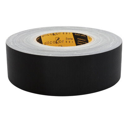 Allcolor - Gaffer Tape matt 691-50 black  - Polyethylen-coated cloth tape, matt, waterproof, black, width 50 mm, length 50 m