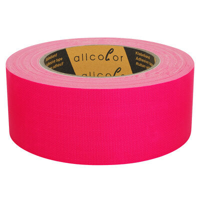 Allcolor - Neon Cloth Tape 649 neon pink  - High-quality PE-coated cloth tape, very high tack, water proof, pink 19 mm