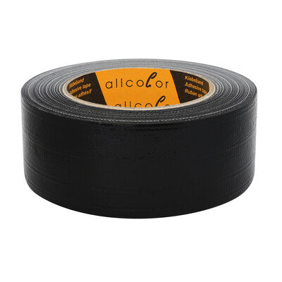 Allcolor - All Purpose Tape 402 black  - Heavy duty, waterproof, plastic coated fabric tape, black, 48 mm