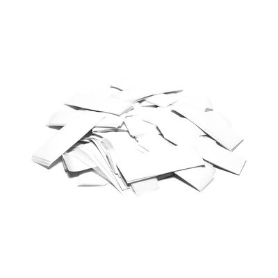 The Confetti Maker - Slow-fall confetti rectangles - White - White slow-fall rectangular high quality confetti for professional use, 55 x 17 mm