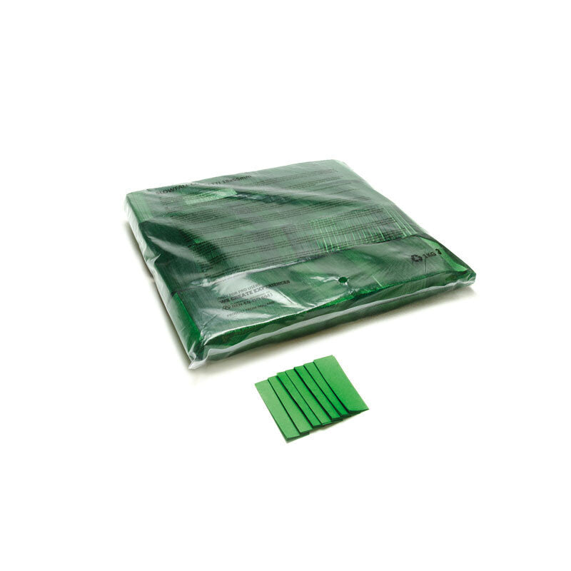 The Confetti Maker - Slow-fall confetti rectangles - Dark Green - Dark green slow-fall rectangular high quality confetti for professional use, 55 x 17 mm