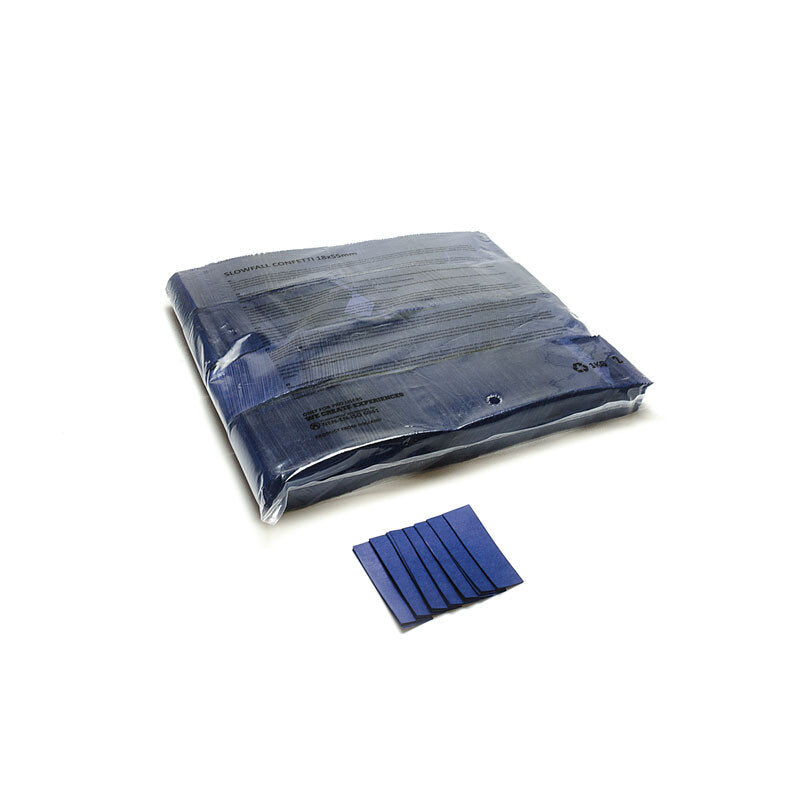 The Confetti Maker - Slow-fall confetti rectangles - Dark blue - Dark blue slow-fall rectangular high quality confetti for professional use, 55 x 17 mm