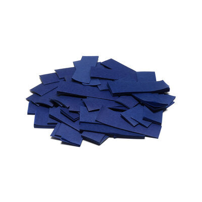 The Confetti Maker - Slow-fall confetti rectangles - Dark blue - Dark blue slow-fall rectangular high quality confetti for professional use, 55 x 17 mm