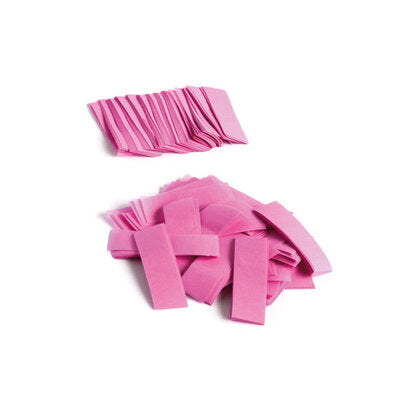 The Confetti Maker - Slow-fall confetti rectangles - Pink - Pink slow-fall rectangular high quality confetti for professional use, 55 x 17 mm