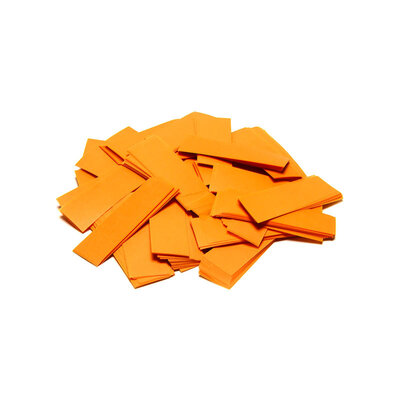 The Confetti Maker - Slow-fall confetti rectangles - Orange - Orange slow-fall rectangular high quality confetti for professional use, 55 x 17 mm