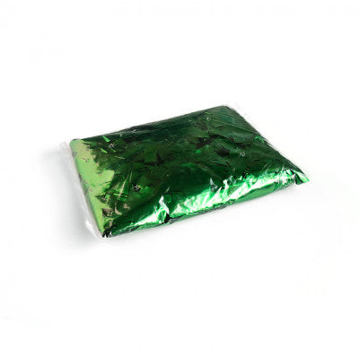 The Confetti Maker - Slow-fall metallic confetti rectangles - Green - Metallic green slow-fall rectangular high quality confetti for professional use, 55 x 17 mm