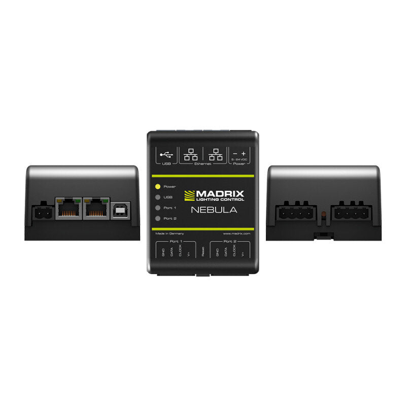 MADRIX - NEBULA  - Art-Net Node / USB 2.0 Interface, SPI converter for 12 Universes, 2 x OUT, DIN rail