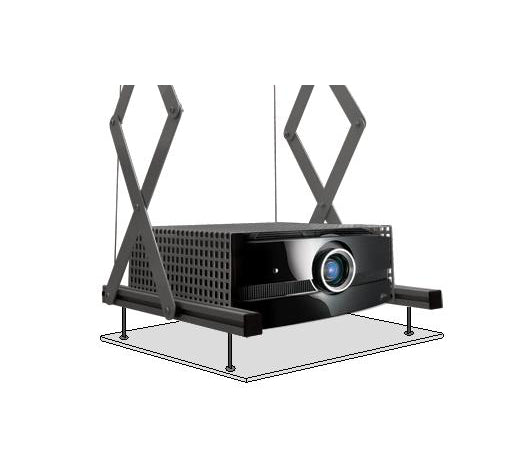 Elevatore motorizzato per videoproiettori (ideale per controsoffitto) "Power Lift" con discesa 200cm, portata 15kg, cestello (L) 34cm x (P) 40cm x (H) 13,5cm