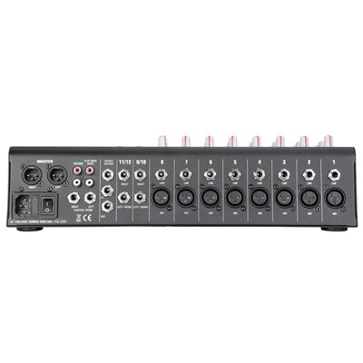 Audiophony - 12 CH analogue mixer with MIC / line inputs, compressor and effects, USB / SD / BT player