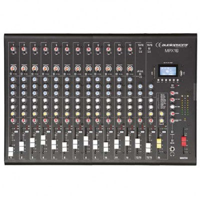 Audiophony - MPX16  - Mixer 16 CH + Compressor + Effects + USB/ SD/BT Player