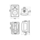 Audiophony PA - 60 W 8 ohm tropicalized loudspeaker, 6.5" LF, 100 V 7.5 - 60 W / 8 ohm, black, IP55, price for carton of 2 pcs