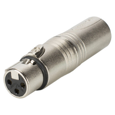 Neutrik - NA3FM  - Adapter 3 pole XLR male - 3 pole XLR female (extention adapter)