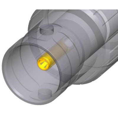 Neutrik - NBB75DFI  - Isolated BNC chassis connector, feedthrough in nickel D-shape housing