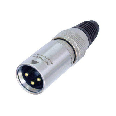 Neutrik - NC3MX-HD  - XLR 3 pole  male cable connector, "heavy duty", metal boot and stainless steel shell, gold contacts