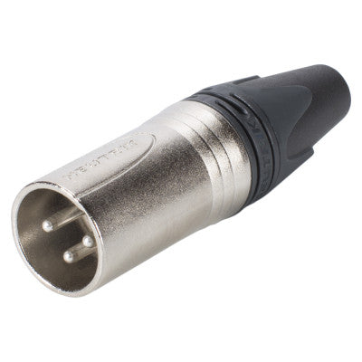 Neutrik - NC3MXX  - XLR 3 pole male cable connector with Nickel housing and silver contacts