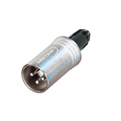 Neutrik - NC3MXX-WOB  - XLR 3 pole male cable connector, Nickel housing and silver contacts, without boot