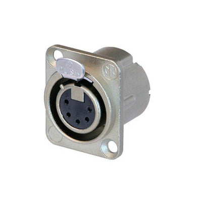 Neutrik - NC5FD-LX  - 5 pole female XLR receptacle, solder cups, Nickel housing, silver contacts, DLX series