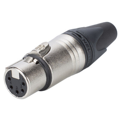 Neutrik - NC5FXX  - XLR 5 pole female cable connector with Nickel housing and silver contacts