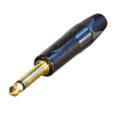 Neutrik - NP2X-B  - 2 pole 1/4" professional phone plug, gold contacts, black shell