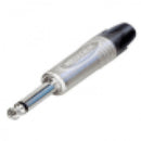 Neutrik - NP2X-D  - 1/4" professional phone plug, 2 pole, nickel contacts, nickel shell, disassembled