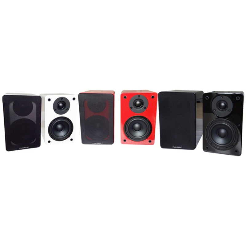 Madison - MAD-BS4RE - HI-FI Bookshelf Speakers 60 W – Red