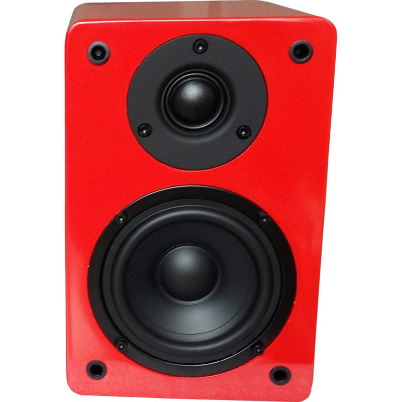 Madison - MAD-BS4RE - HI-FI Bookshelf Speakers 60 W – Red