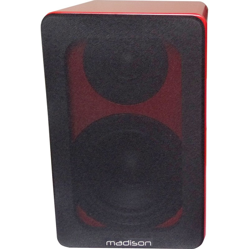 Madison - MAD-BS4RE - HI-FI Bookshelf Speakers 60 W – Red