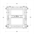 PM5000 - Push and Pull LIGHT VESA 400 x 400 support to fix the screens to the wall, pantograph system