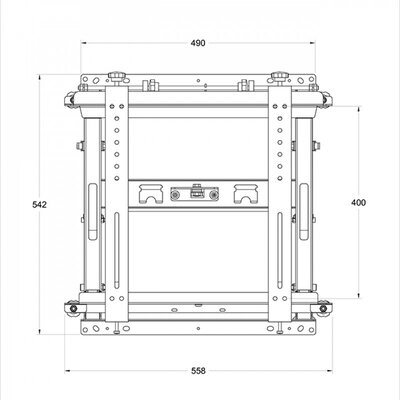 PM5000 - Push and Pull LIGHT VESA 400 x 400 support to fix the screens to the wall, pantograph system