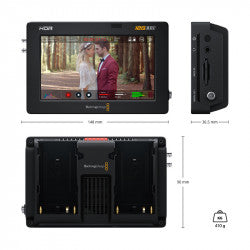 Blackmagic Design - Blackmagic Video Assist 5 12G HDR - Portable SDI or HDMI 5" monitor, recorder and scopes up to Ultra HD