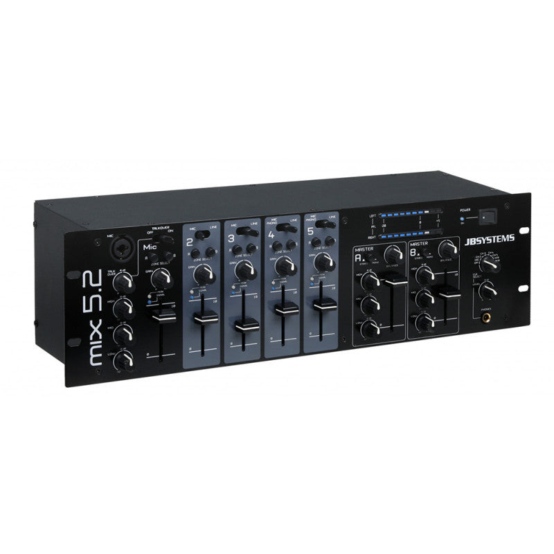 JB Systems - MIX 5.2  - Mixer/Matrix with 5 channels & 2 Independent Zones