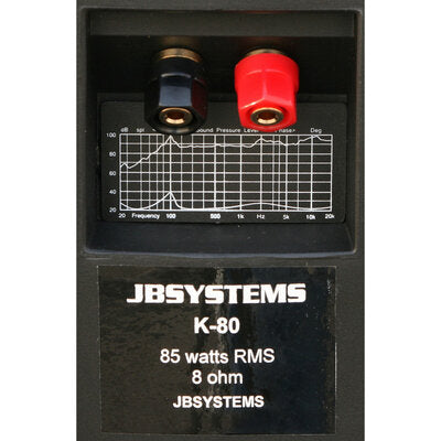 JB Systems - K-80 Black  - Black outdoor loudspeaker, 8" woofer, 85 W on 8 ohm, IP43 (price for carton of 2 pcs)