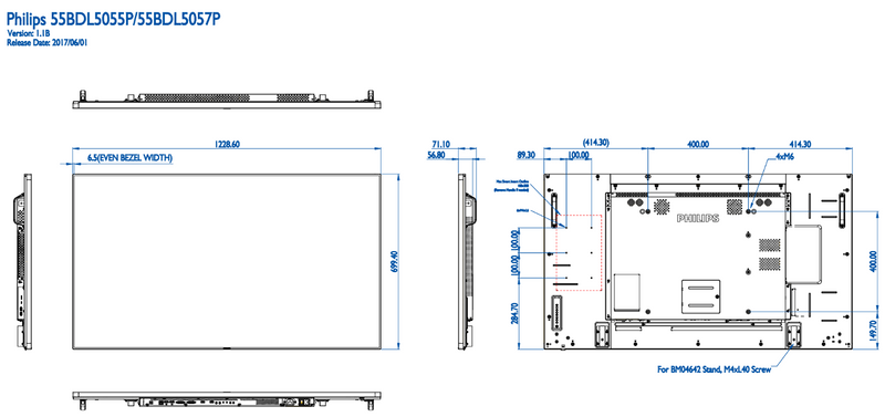 Monitor Philips 55BDL5055P 55"