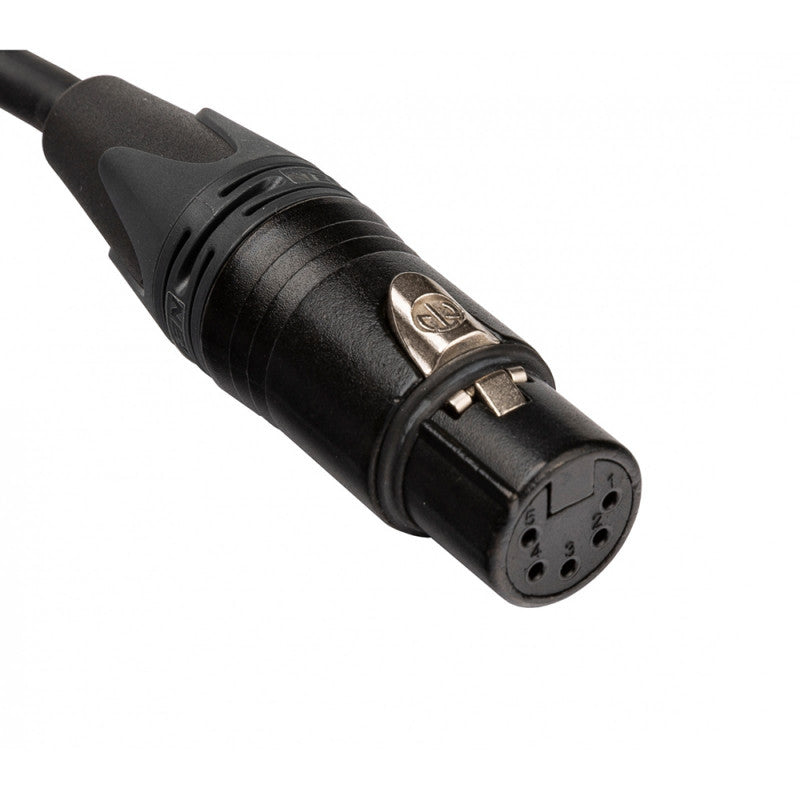 Hilec - DMX cable M-F  - Adapter cable DMX: XLR3 M - XLR5 F