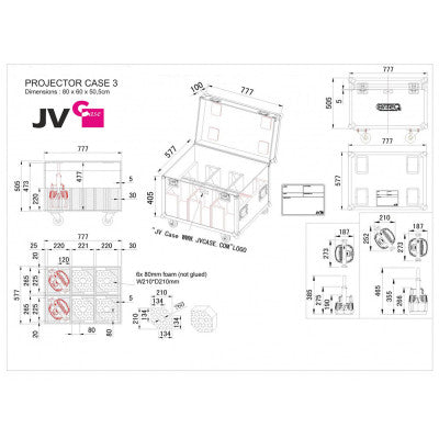PROJECTOR CASE 3  - Flight case for 6 light projectors