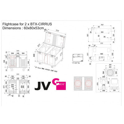 Moving Head Case 4   - Flight-case for 2 x BTX-CIRRUS